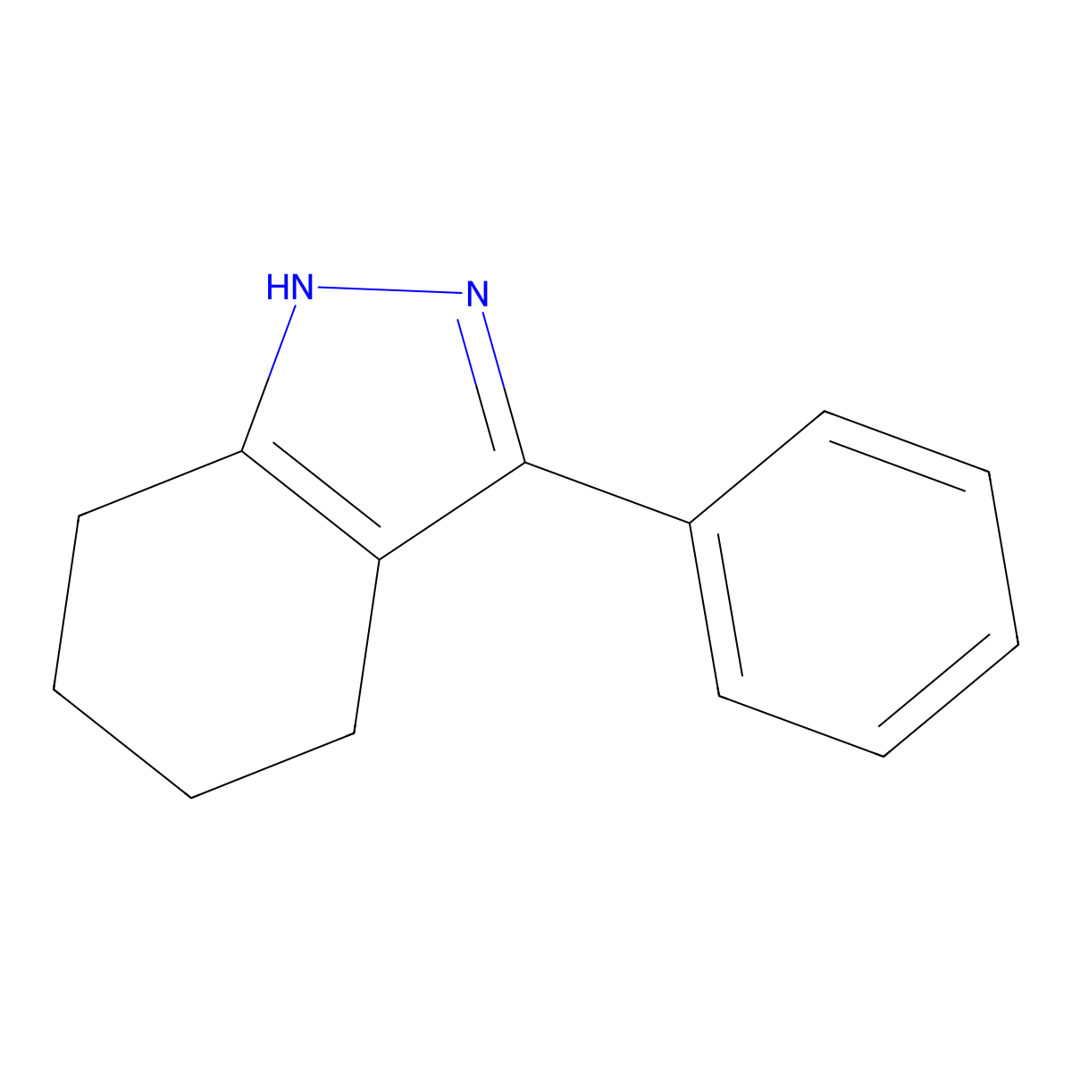 4,5,6,7-Tetrahydro-3-phenyl-1H-indazole molecular structure, CAS 28748-99-4