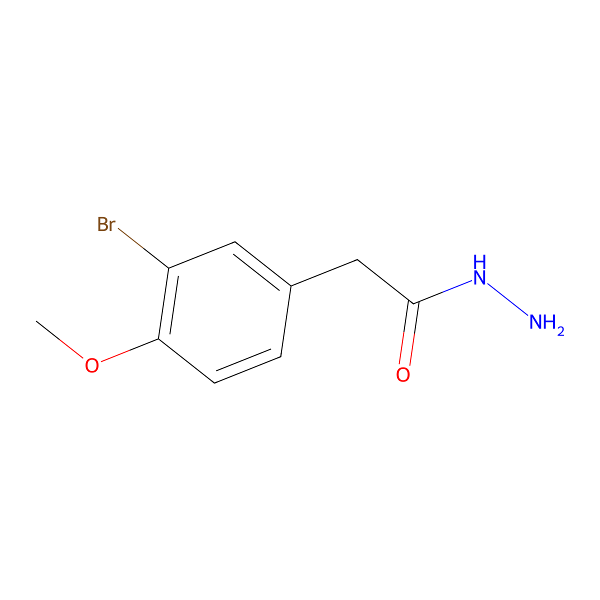 2-(3-Bromo-4-methoxyphenyl)acetohydrazide molecular structure, CAS 287487-16-5