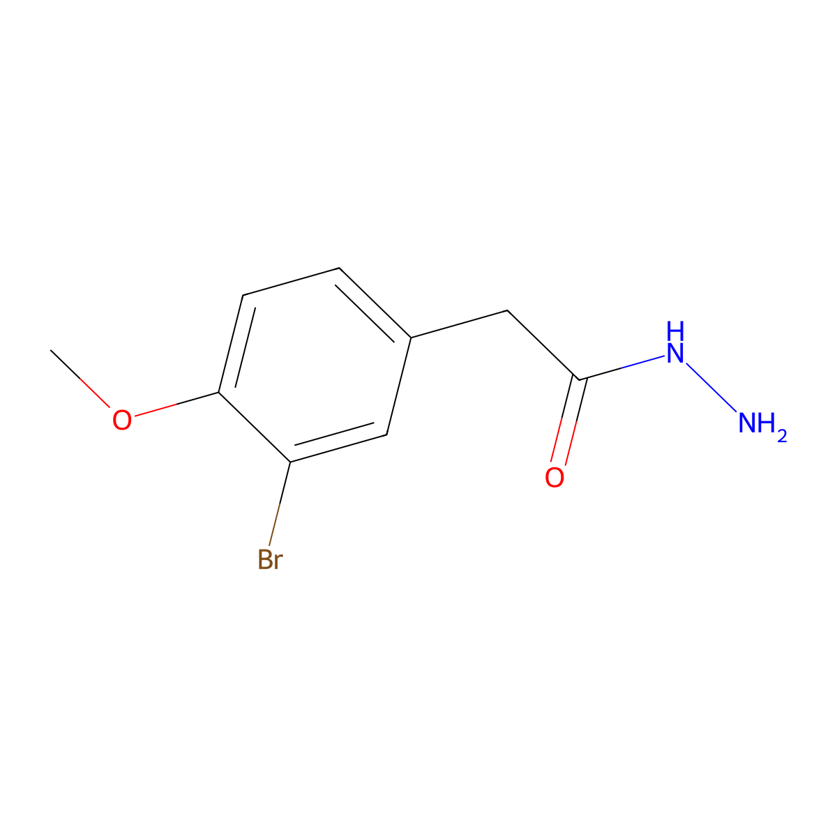 2-(3-Bromo-4-methoxyphenyl)acetohydrazide molecular structure, CAS 287487-16-5