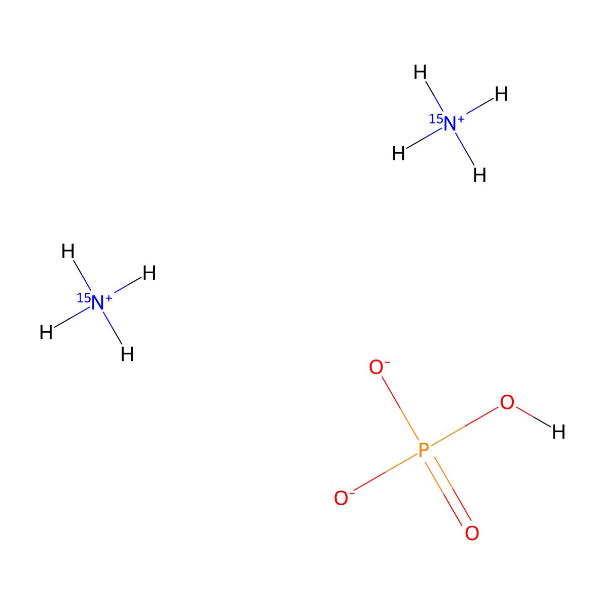 Ammonium-15N dihydrogen phosphate molecular structure, CAS 287488-11-3