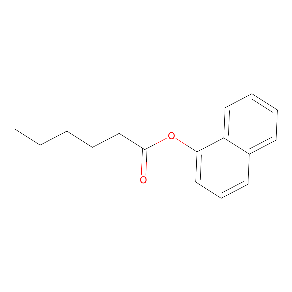 1-Naphthyl hexanoate molecular structure, CAS 28749-24-8