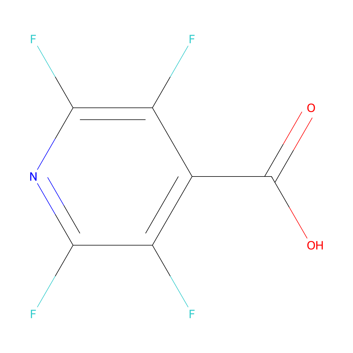 2,3,5,6-Tetrafluoroisonicotinic acid molecular structure, CAS 2875-10-7