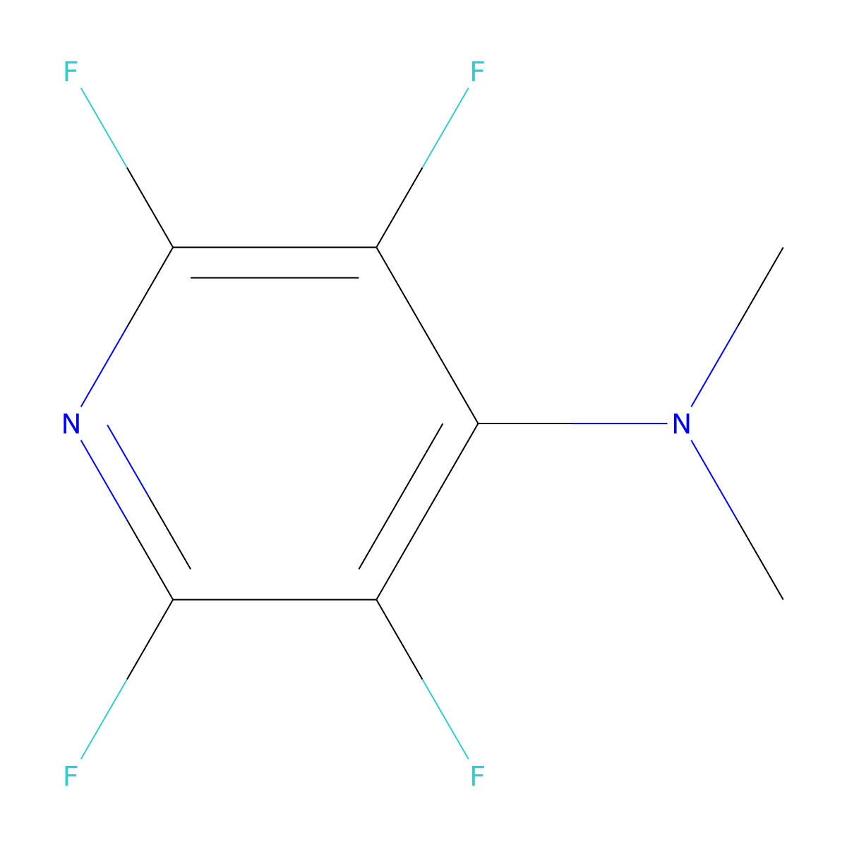 4-(Dimethylamino)-2,3,5,6-tetrafluoropyridine molecular structure, CAS 2875-13-0