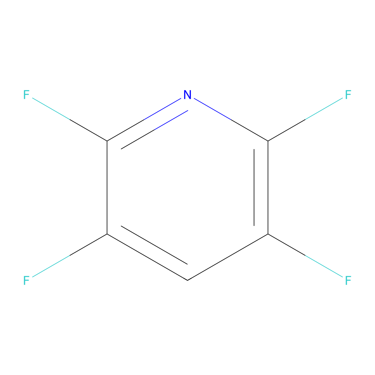 2,3,5,6-Tetrafluoropyridine molecular structure, CAS 2875-18-5