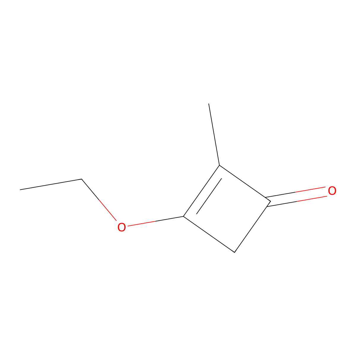 3-Ethoxy-2-methylcyclobut-2-en-1-one molecular structure, CAS 28750-50-7