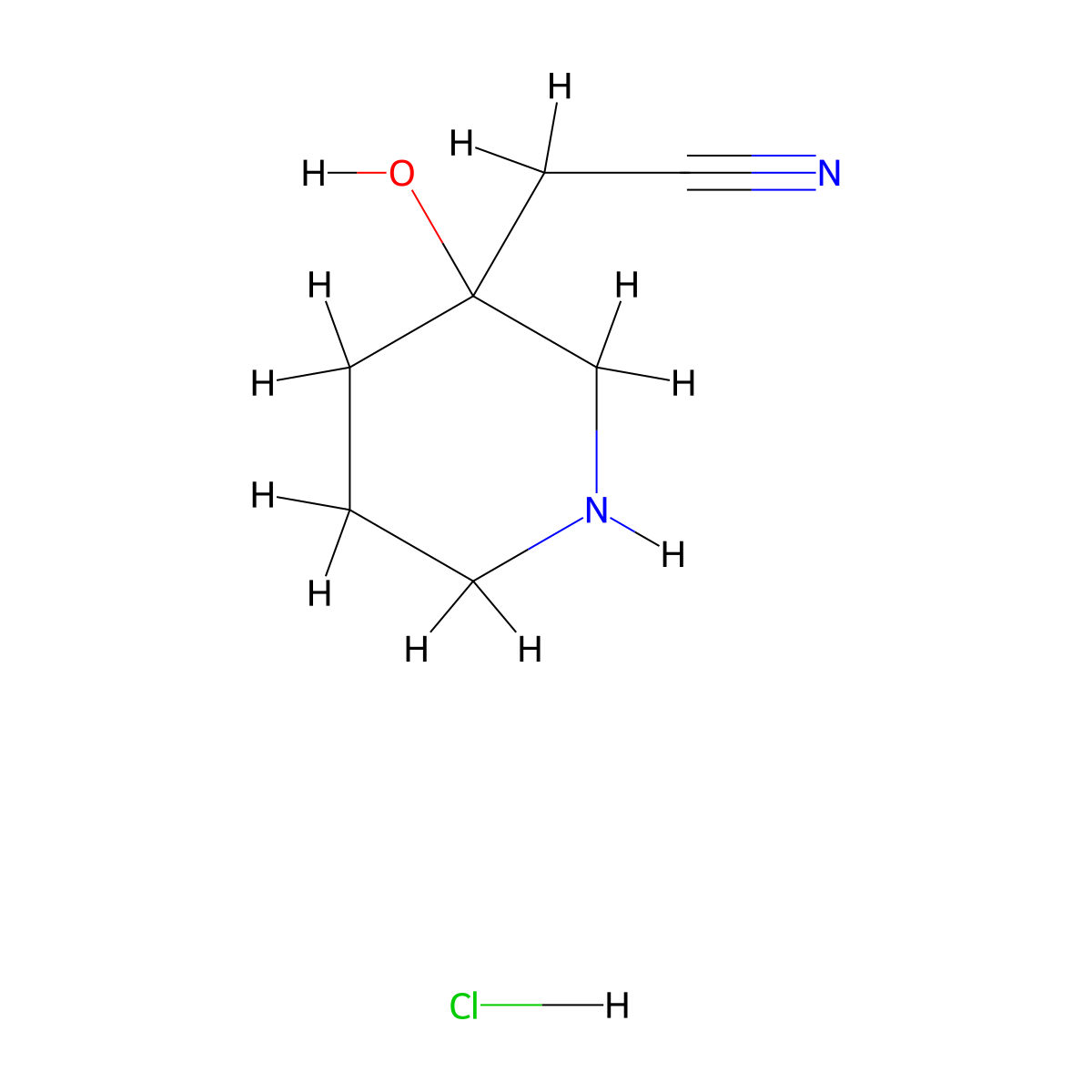 2-(3-Hydroxypiperidin-3-YL)acetonitrile (hydrochloride) molecular structure, CAS 2875037-13-9