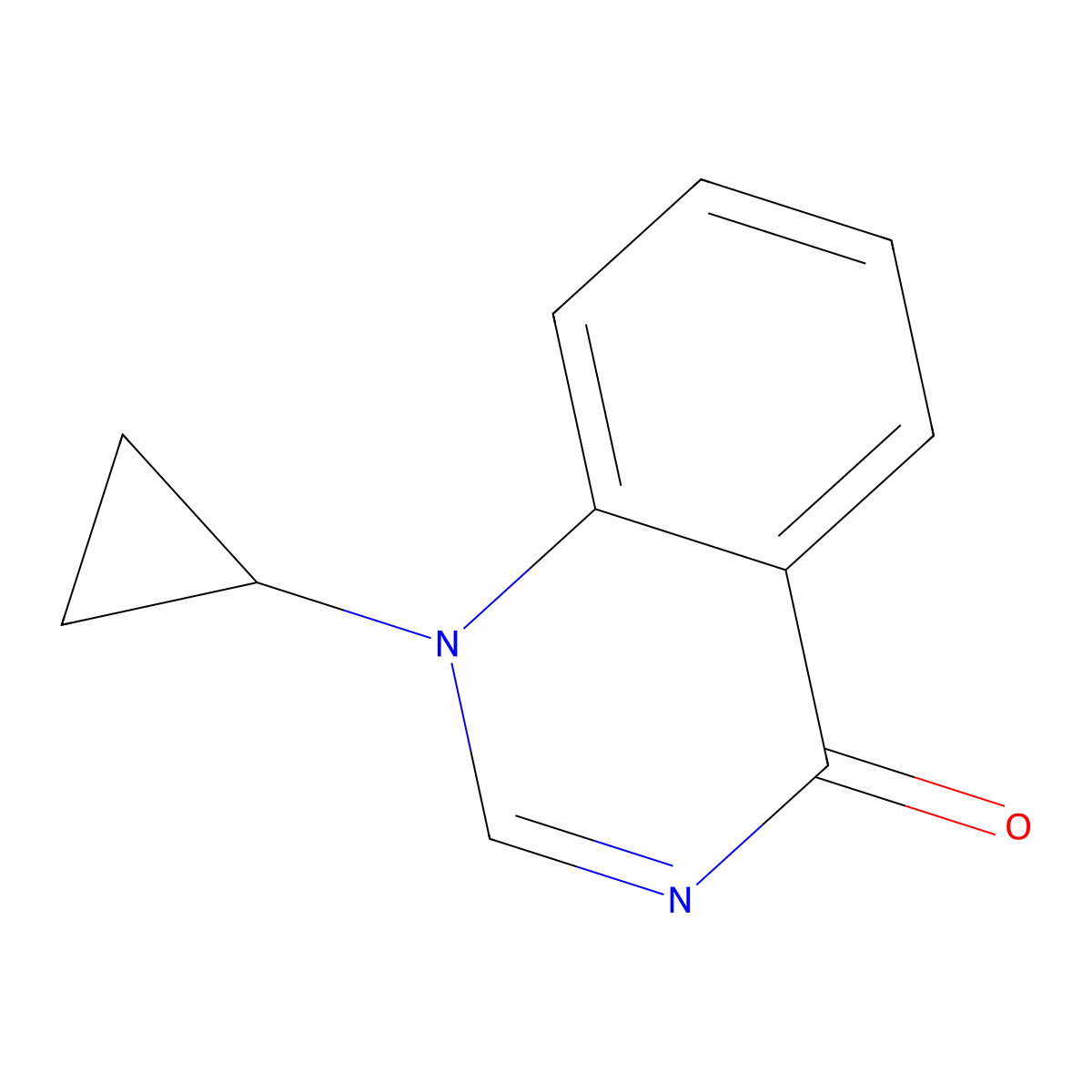 1-Cyclopropylquinazolin-4(1H)-one molecular structure, CAS 28751-22-6