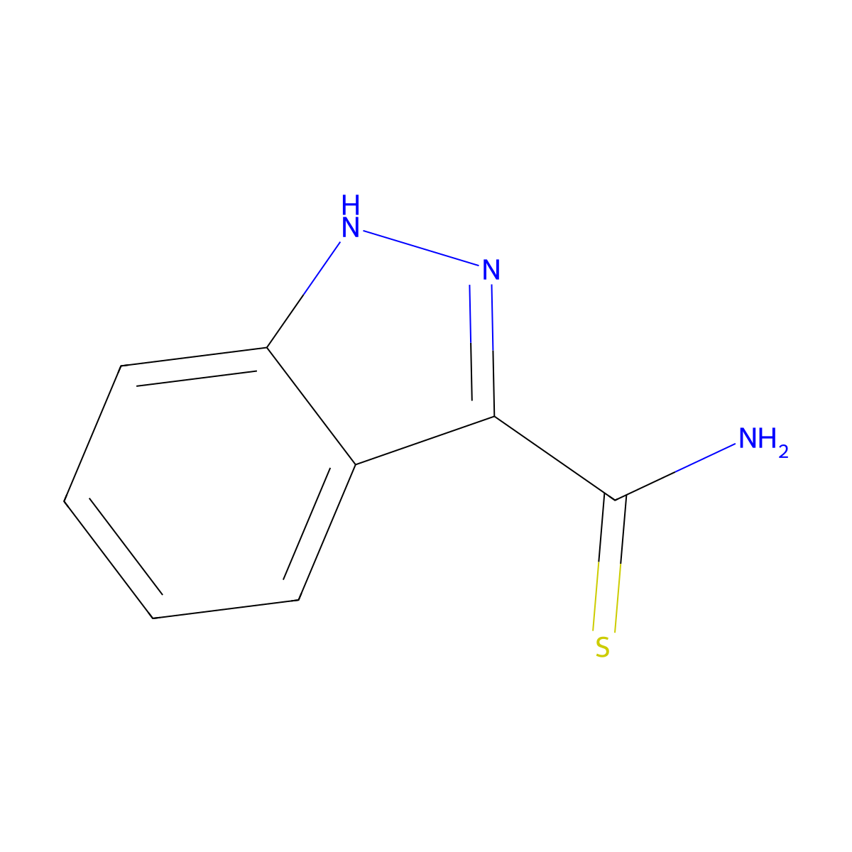1H-Indazole-3-carbothioamide molecular structure, CAS 28751-69-1