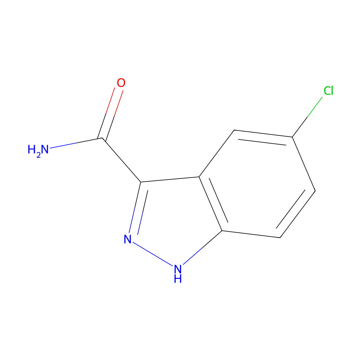 5-Chloro-1H-indazole-3-carboxamide molecular structure, CAS 28751-70-4