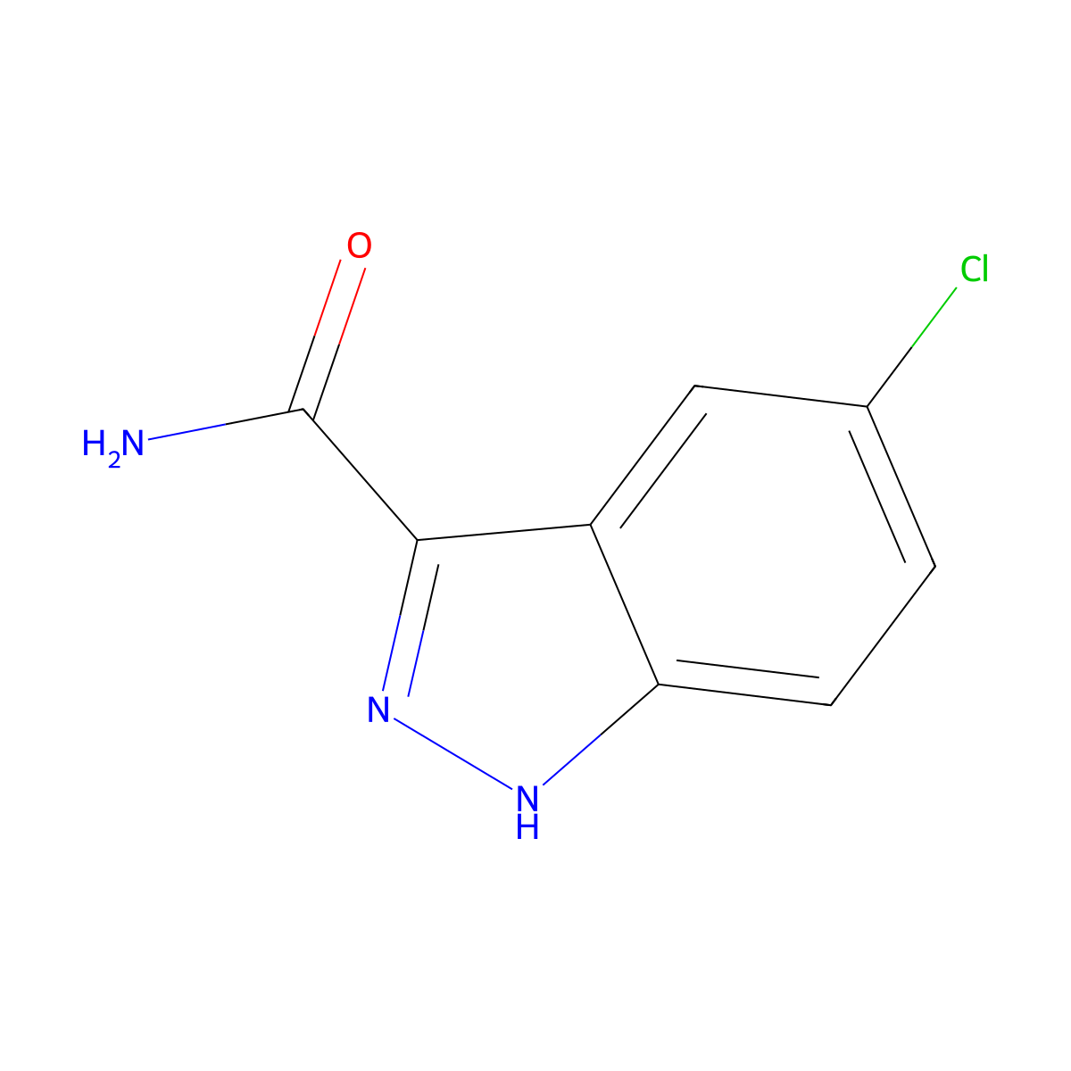 5-Chloro-1H-indazole-3-carboxamide molecular structure, CAS 28751-70-4