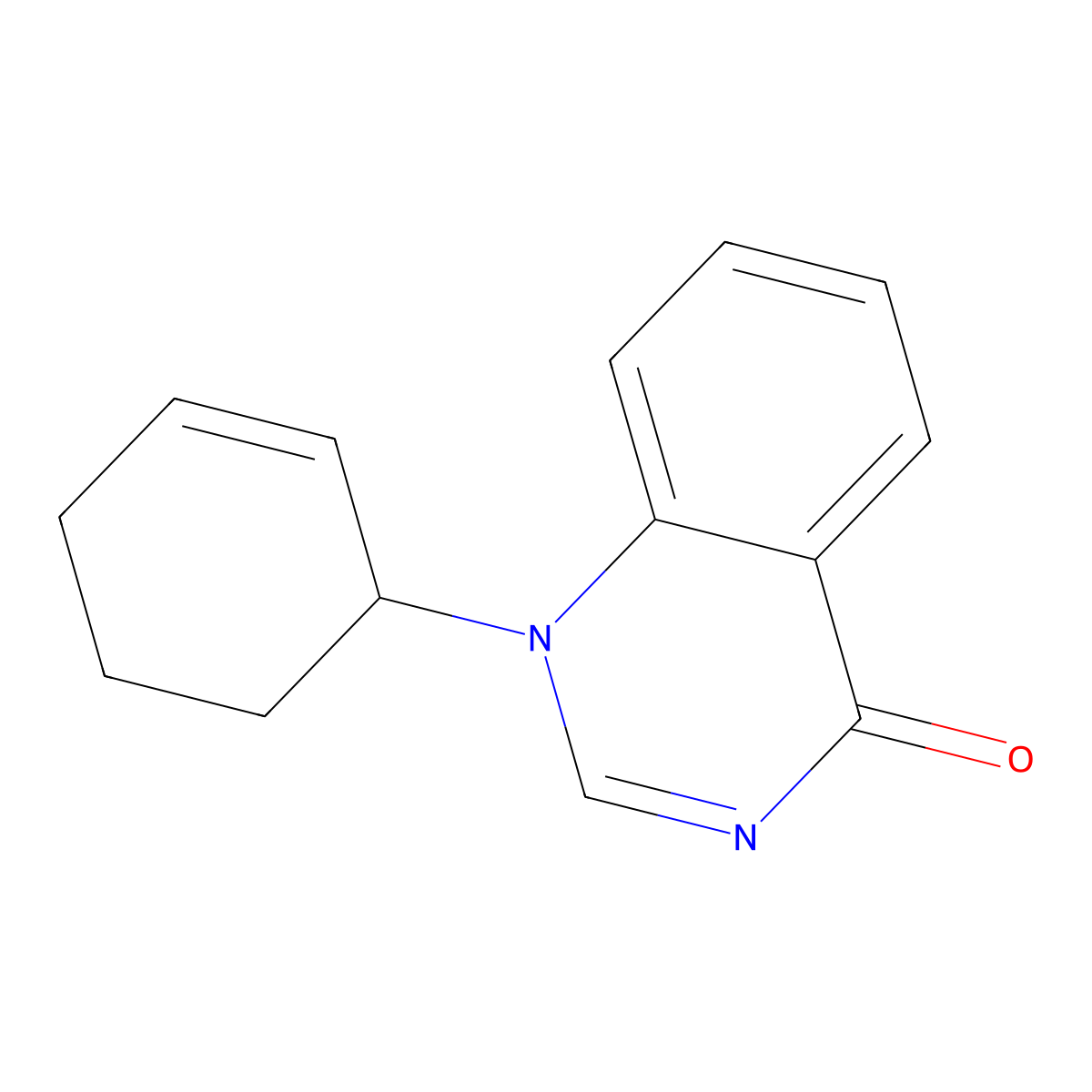 1-(Cyclohex-2-en-1-yl)quinazolin-4(1H)-one molecular structure, CAS 28751-75-9