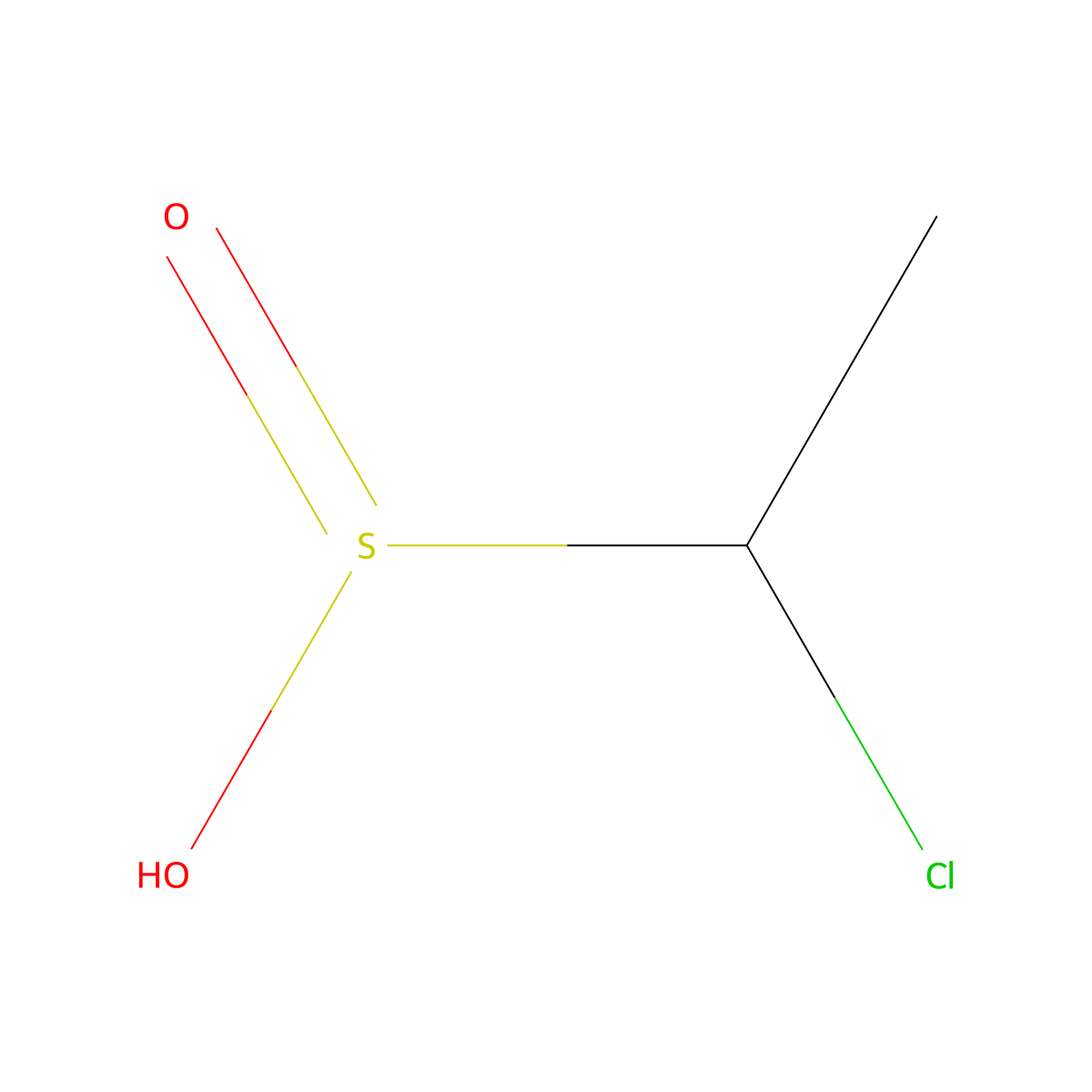 1-Chloroethanesulphinic acid molecular structure, CAS 28753-07-3