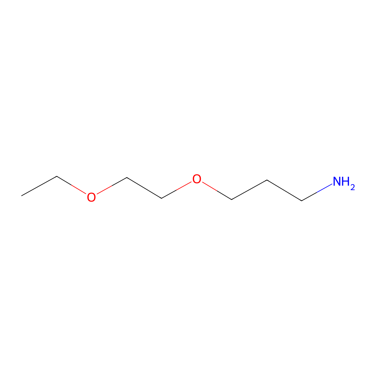 1-Propanamine, 3-(2-ethoxyethoxy)- molecular structure, CAS 28754-17-8