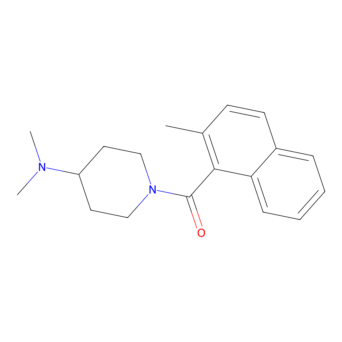 [4-(Dimethylamino)-1-piperidinyl](2-methyl-1-naphthalenyl)methanone molecular structure, CAS 2875950-96-0