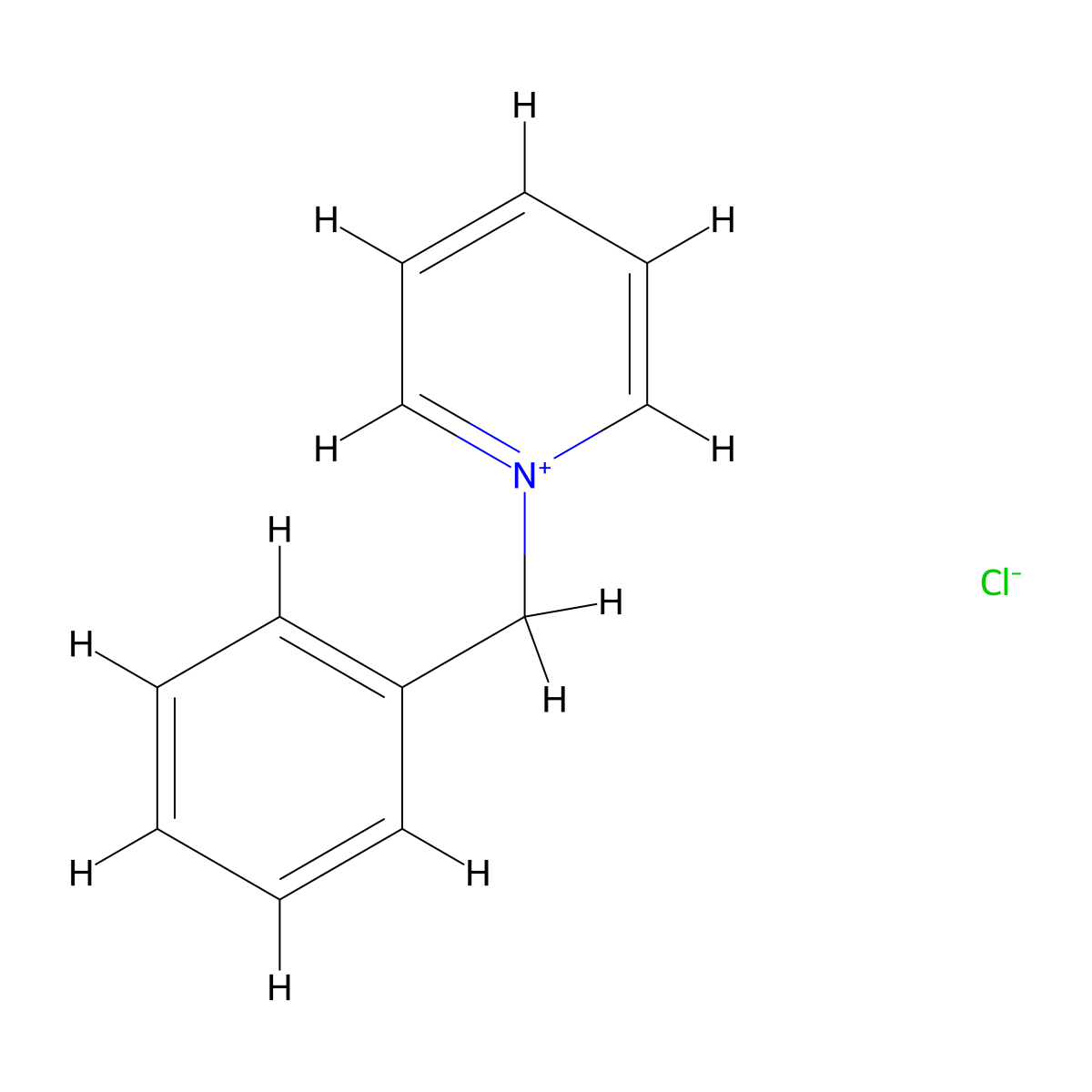 N-Benzylpyridinium chloride molecular structure, CAS 2876-13-3