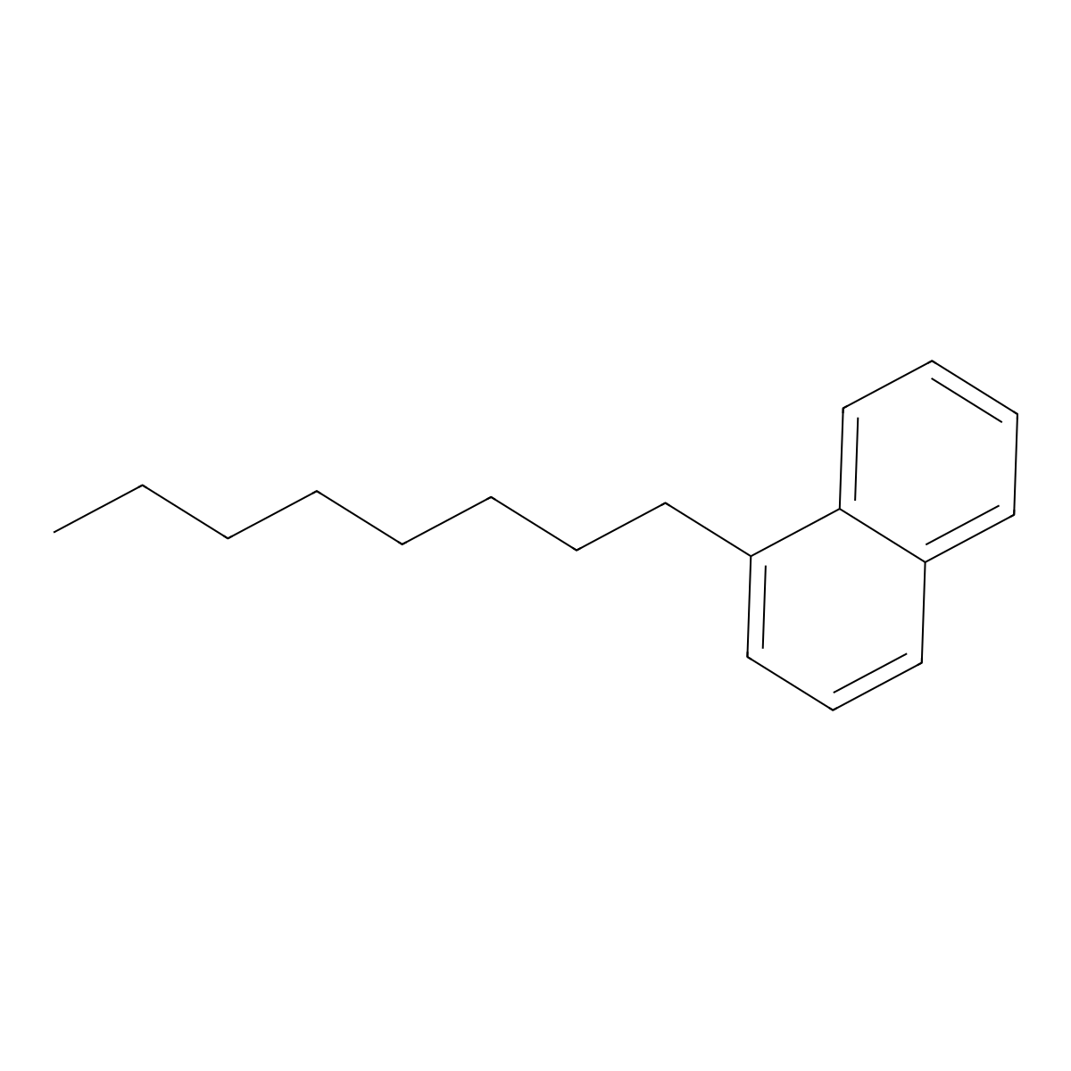 1-Octylnaphthalene molecular structure, CAS 2876-51-9