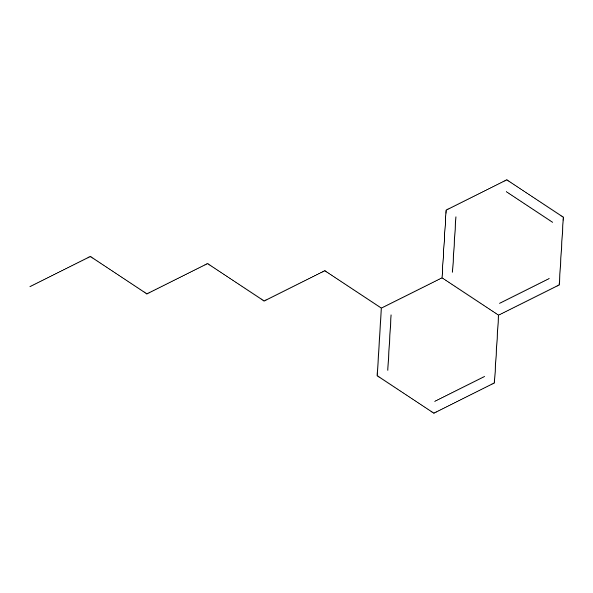 1-Hexylnaphthalene molecular structure, CAS 2876-53-1