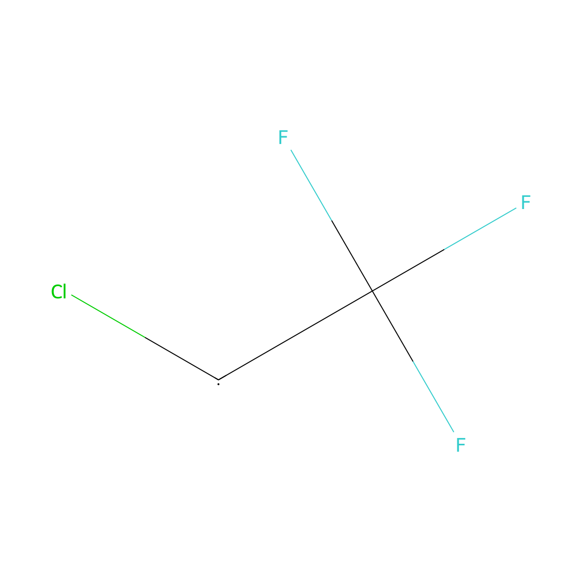 1-Chloro-2,2,2-trifluoroethyl radical molecular structure, CAS 28760-99-8