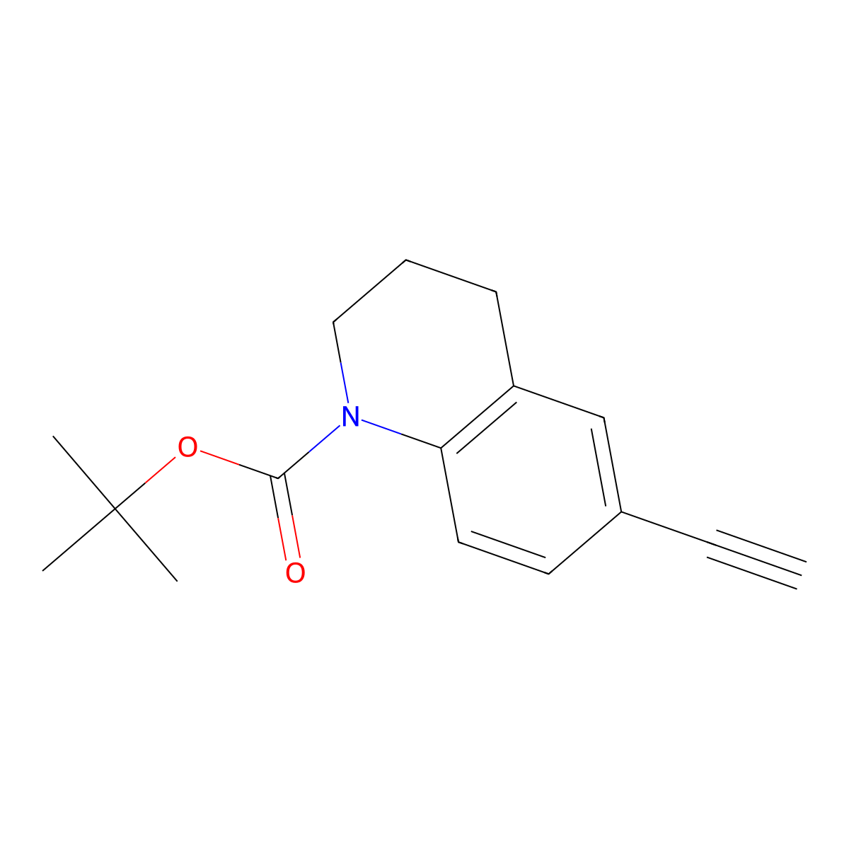 tert-Butyl 6-ethynyl-3,4-dihydroquinoline-1(2H)-carboxylate molecular structure, CAS 2876666-56-5