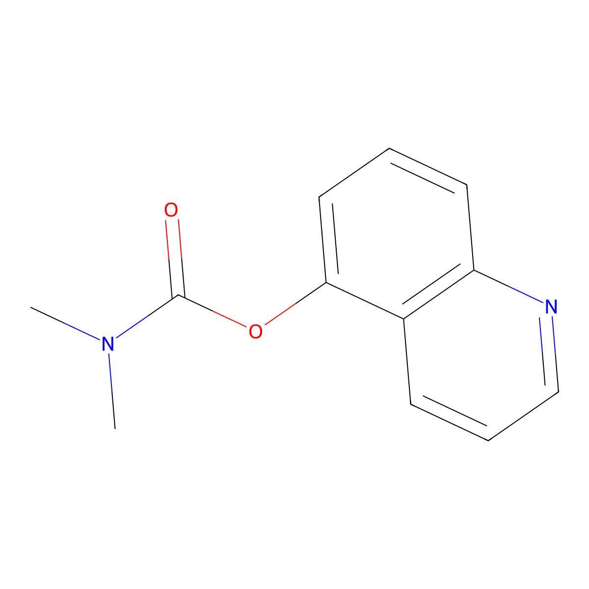 Quinolin-5-yl dimethylcarbamate molecular structure, CAS 28768-80-1