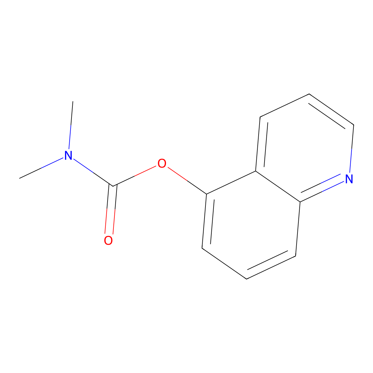 Quinolin-5-yl dimethylcarbamate molecular structure, CAS 28768-80-1