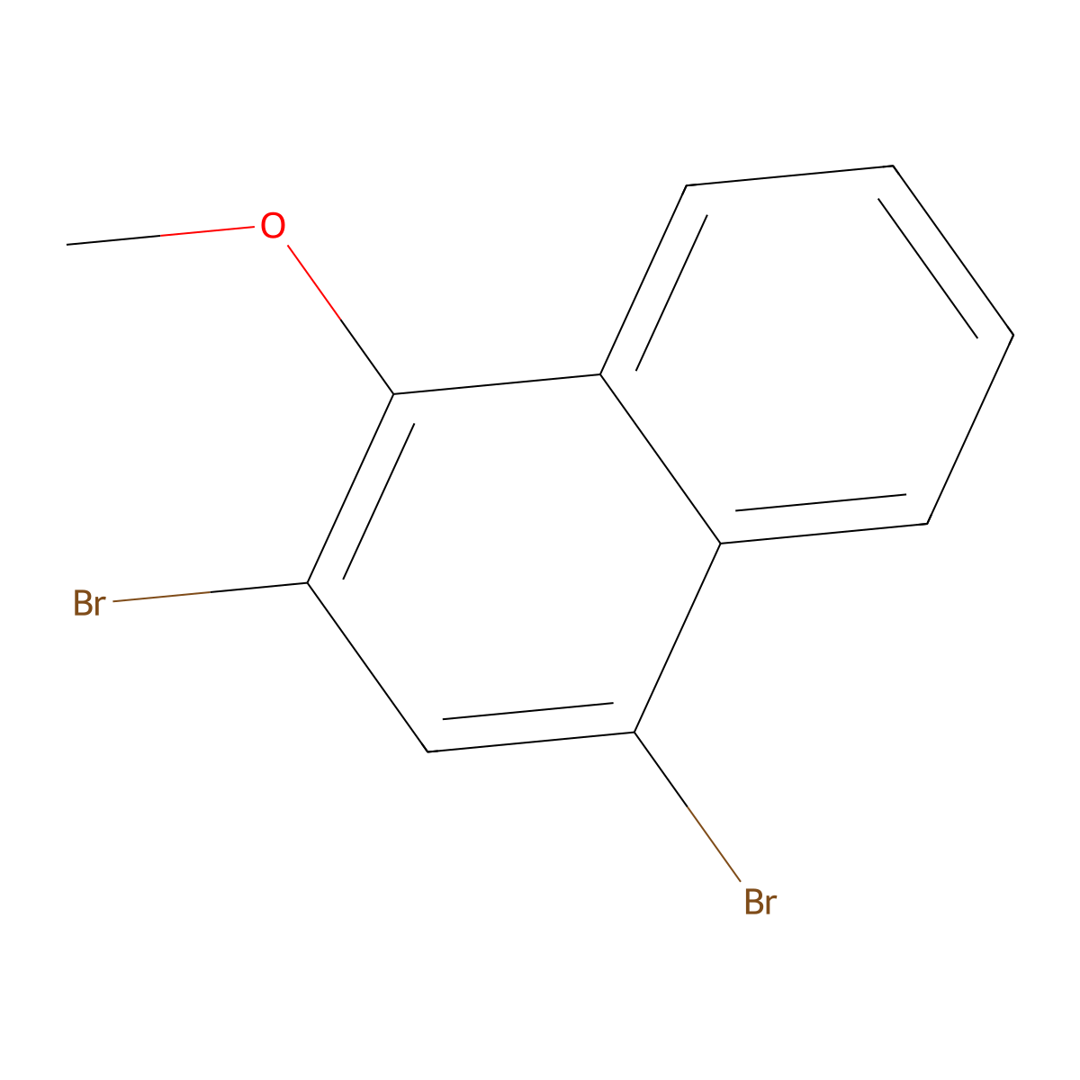 2,4-Dibromo-1-methoxynaphthalene molecular structure, CAS 28768-94-7