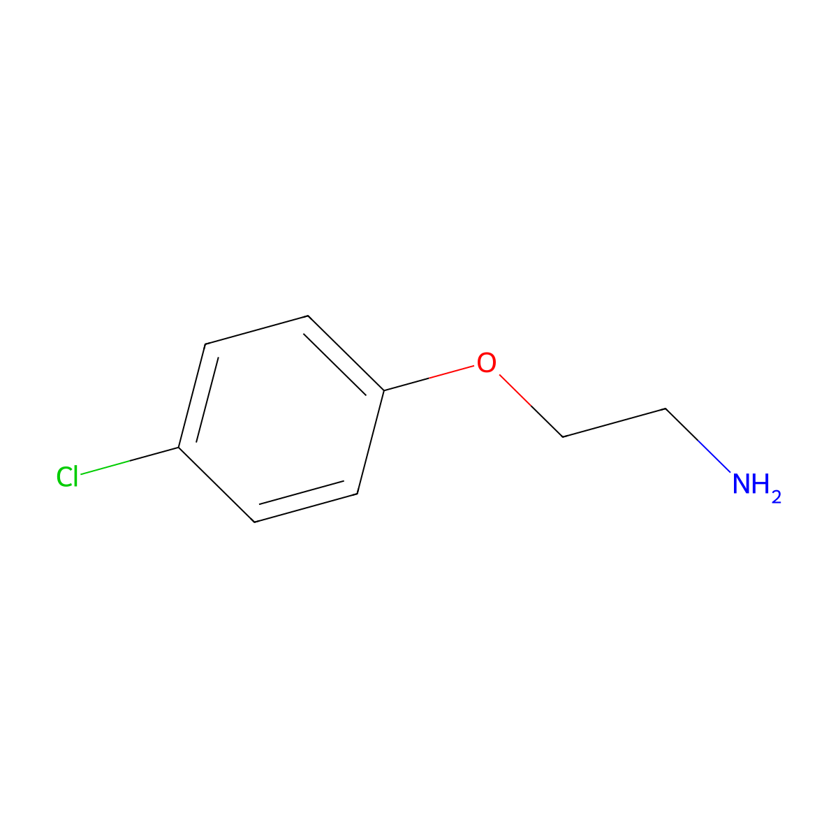 2-(4-Chlorophenoxy)ethylamine molecular structure, CAS 28769-06-4