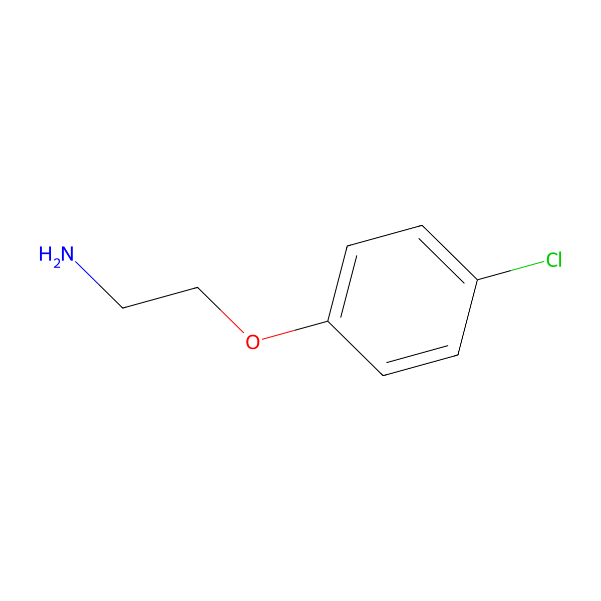 2-(4-Chlorophenoxy)ethylamine molecular structure, CAS 28769-06-4