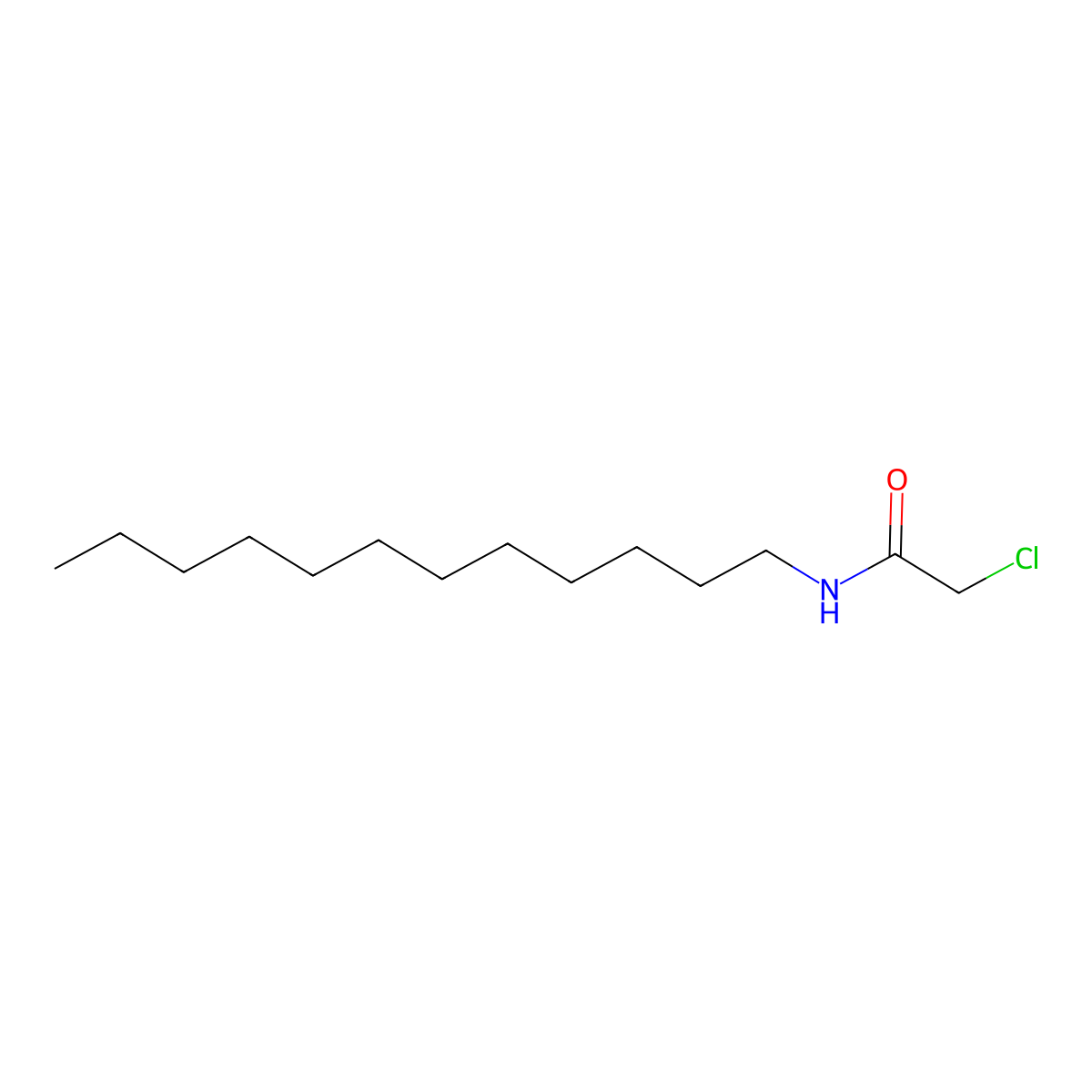 2-chloro-N-dodecylacetamide molecular structure, CAS 2877-29-4