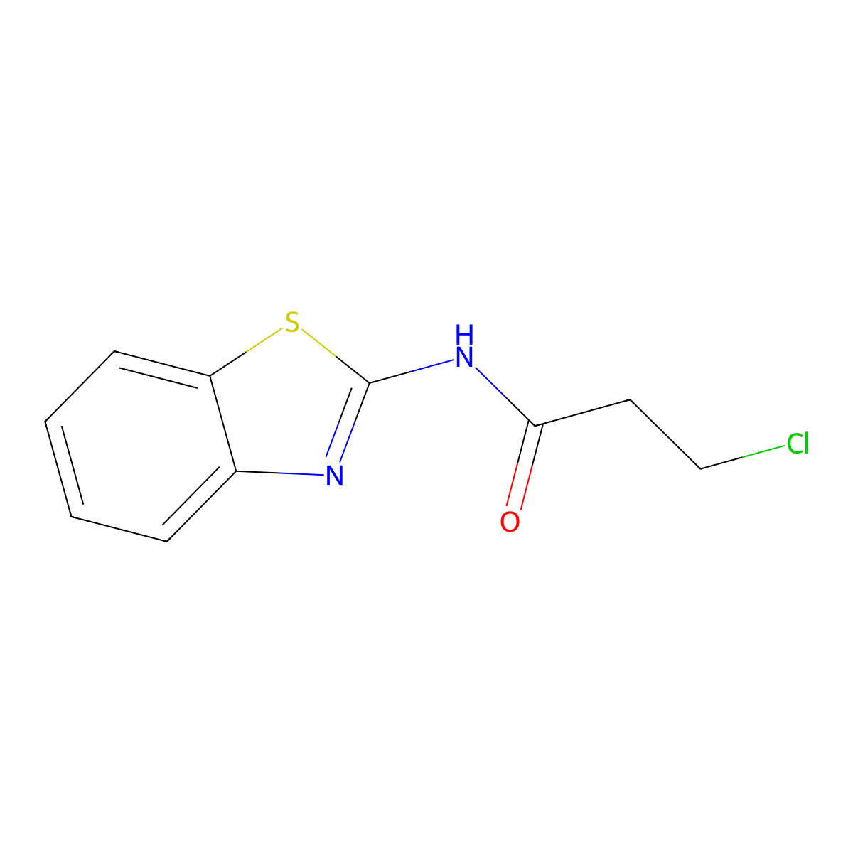 N-(1,3-benzothiazol-2-yl)-3-chloropropanamide molecular structure, CAS 2877-36-3