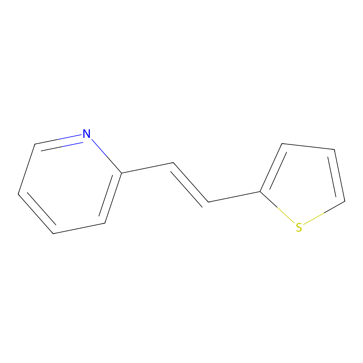 2-[(1E)-2-(2-Thienyl)ethenyl]pyridine molecular structure, CAS 28771-88-2