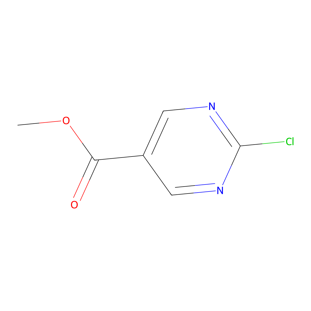 Methyl 2-chloropyrimidine-5-carboxylate molecular structure, CAS 287714-35-6