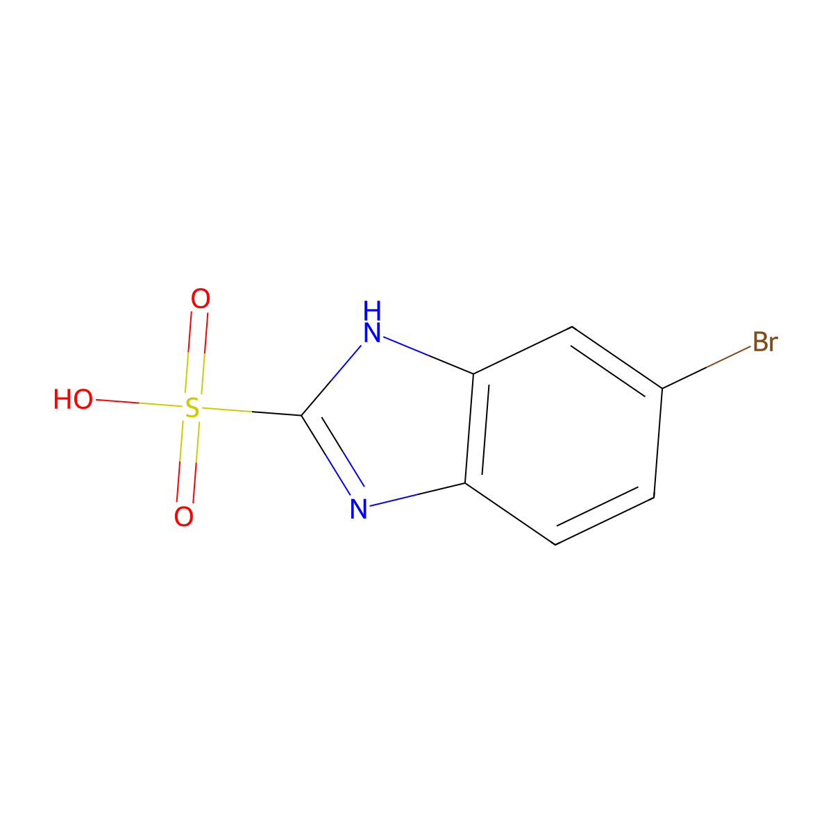 5-Bromo-1H-benzimidazole-2-sulfonic acid molecular structure, CAS 287730-16-9