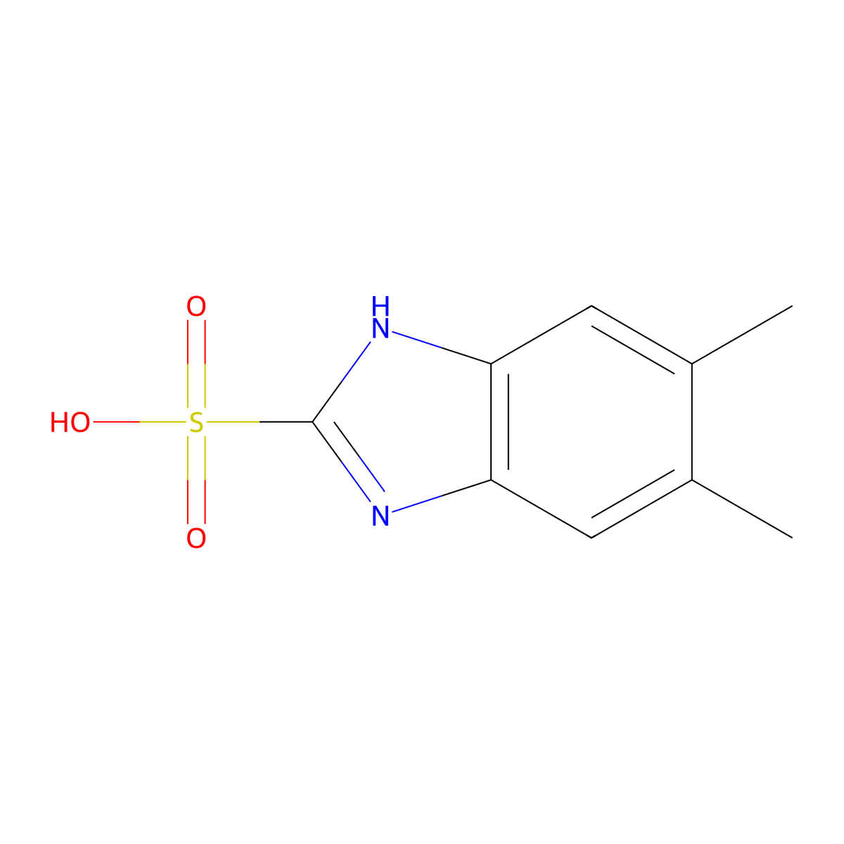 5,6-Dimethyl-1H-benzo[d]imidazole-2-sulfonic acid molecular structure, CAS 287730-18-1