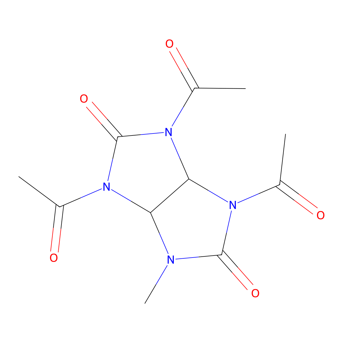 1,3,4-triacetyl-6-methyltetrahydroimidazo[4,5-d]imidazole-2,5(1H,3H)-dione molecular structure, CAS 28774-00-7
