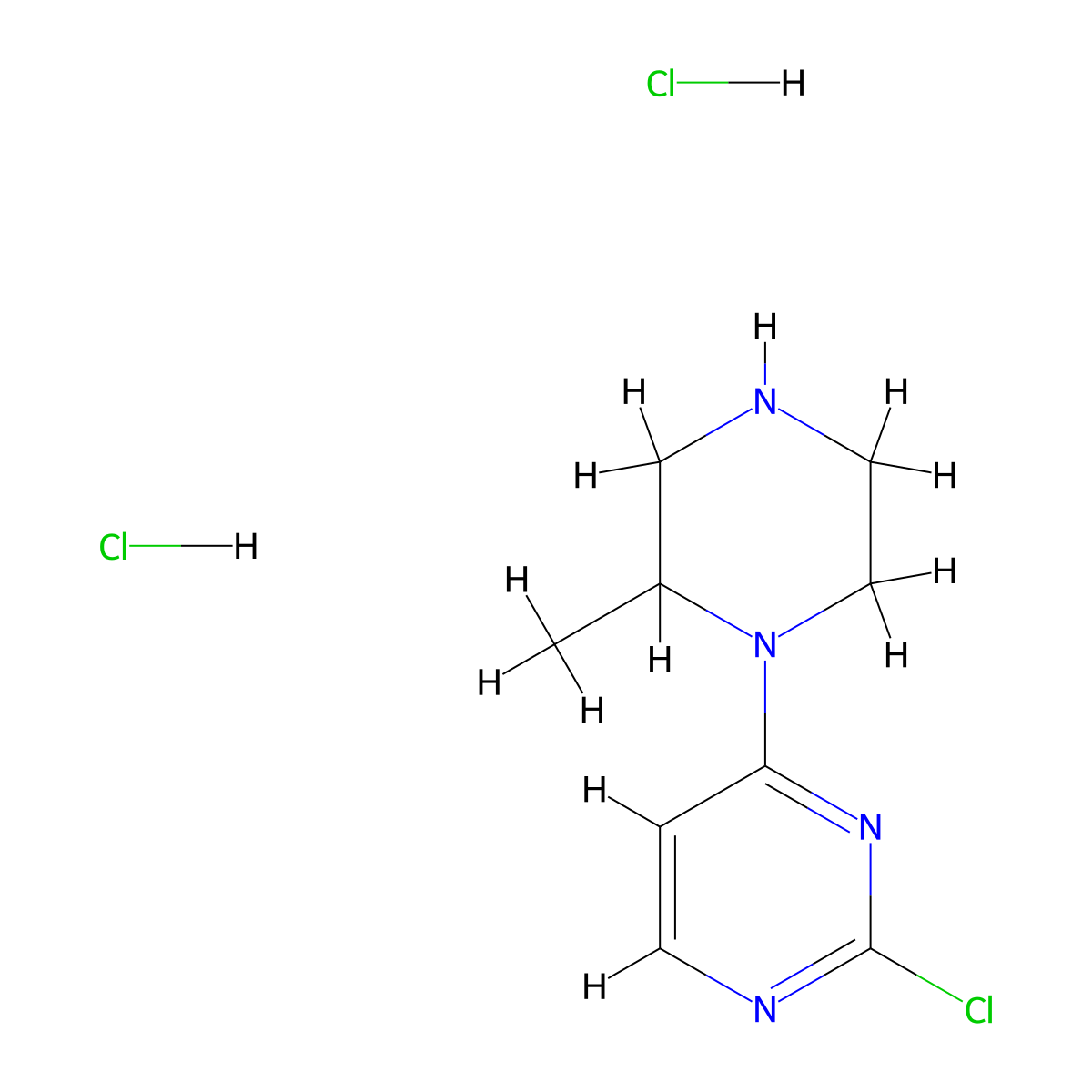 2-Chloro-4-(2-methylpiperazin-1-yl)pyrimidine dihydrochloride molecular structure, CAS 2877628-11-8