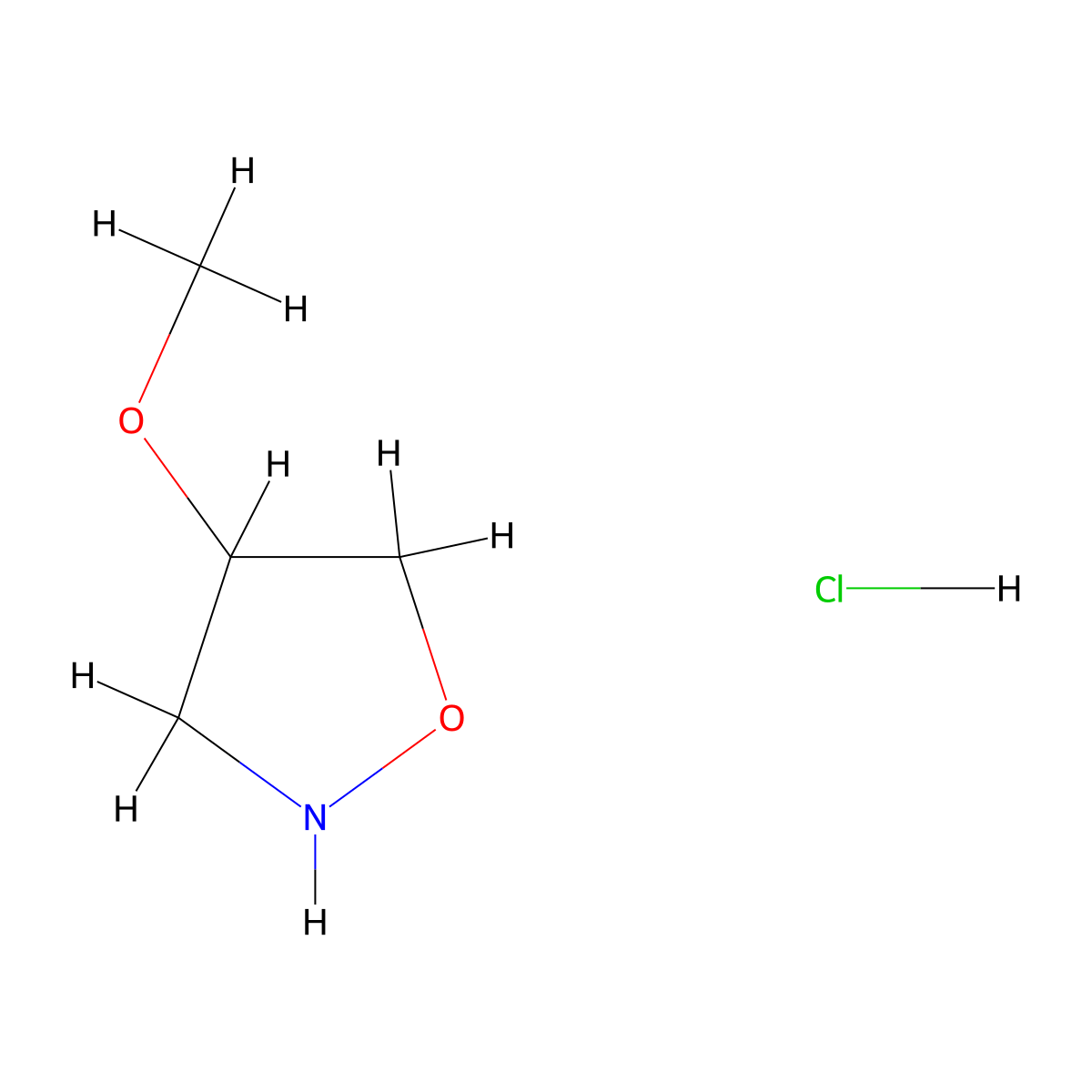 4-Methoxyisoxazolidine hydrochloride molecular structure, CAS 2877628-13-0