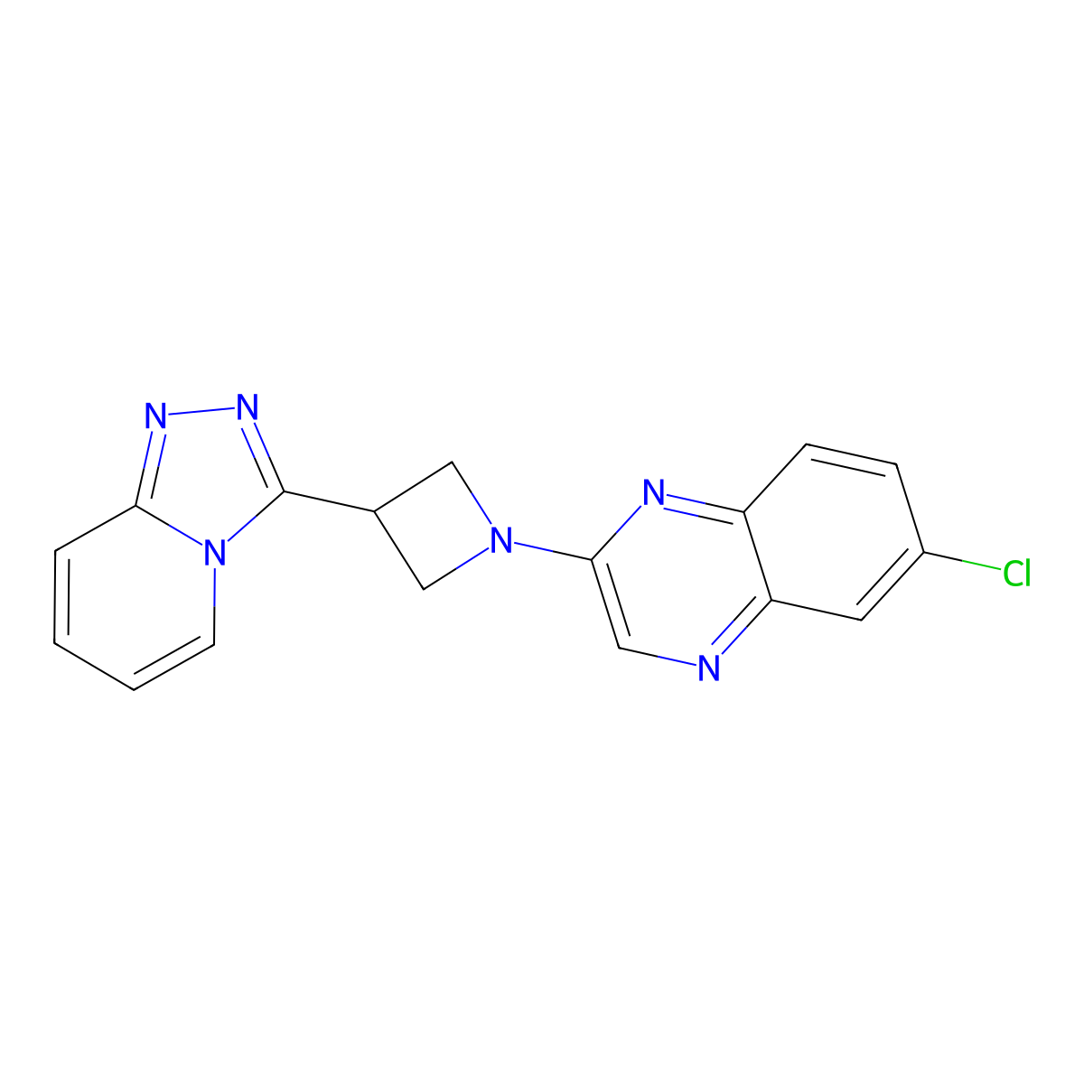 6-Chloro-2-(3-{[1,2,4]triazolo[4,3-a]pyridin-3-yl}azetidin-1-yl)quinoxaline molecular structure, CAS 2877629-00-8