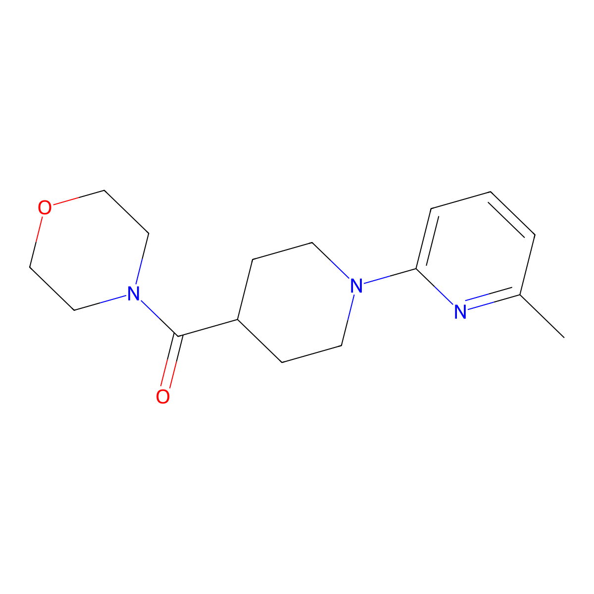4-[1-(6-Methylpyridin-2-yl)piperidine-4-carbonyl]morpholine molecular structure, CAS 2877629-66-6