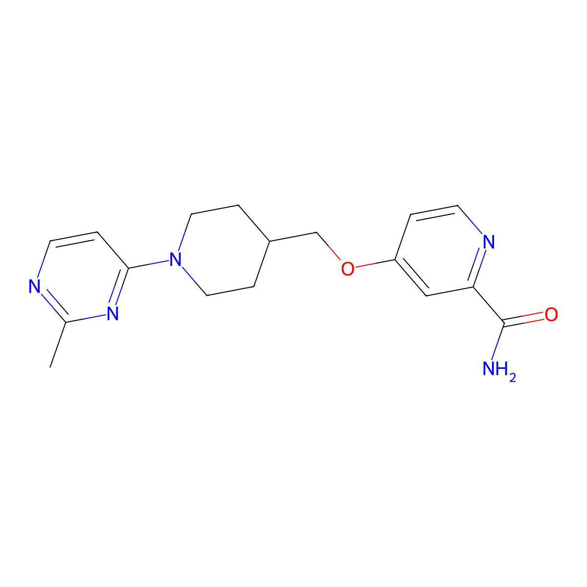4-{[1-(2-Methylpyrimidin-4-yl)piperidin-4-yl]methoxy}pyridine-2-carboxamide molecular structure, CAS 2877630-90-3