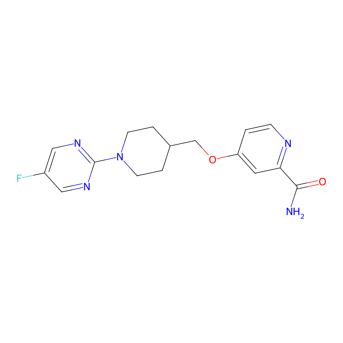 4-{[1-(5-Fluoropyrimidin-2-yl)piperidin-4-yl]methoxy}pyridine-2-carboxamide molecular structure, CAS 2877630-95-8