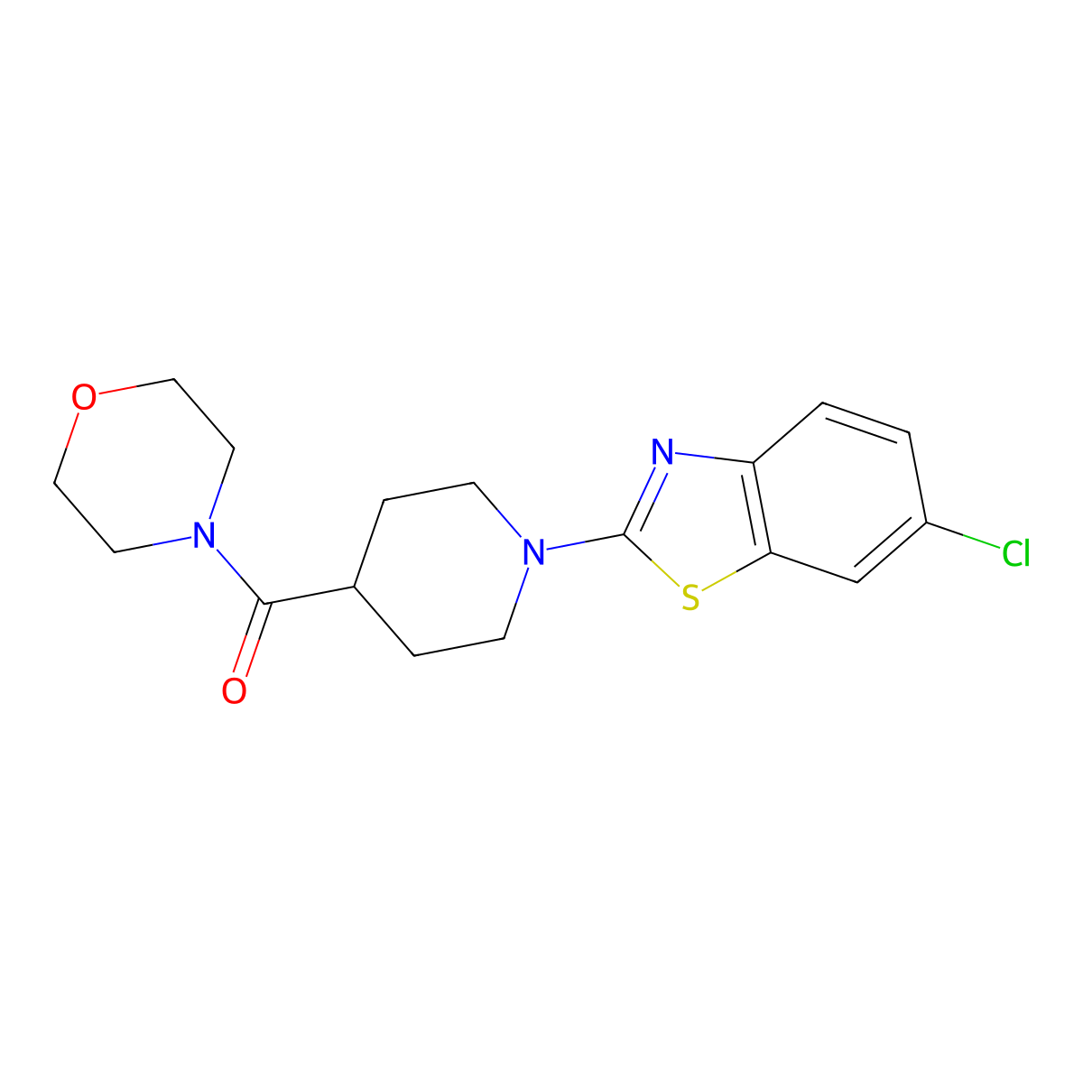 6-Chloro-2-[4-(morpholine-4-carbonyl)piperidin-1-yl]-1,3-benzothiazole molecular structure, CAS 2877631-01-9