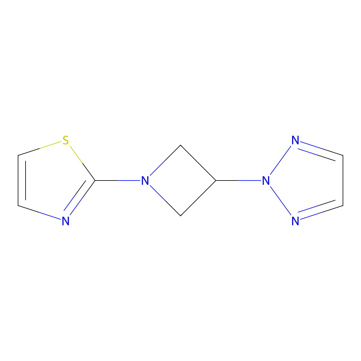 2-[1-(1,3-thiazol-2-yl)azetidin-3-yl]-2H-1,2,3-triazole molecular structure, CAS 2877631-18-8