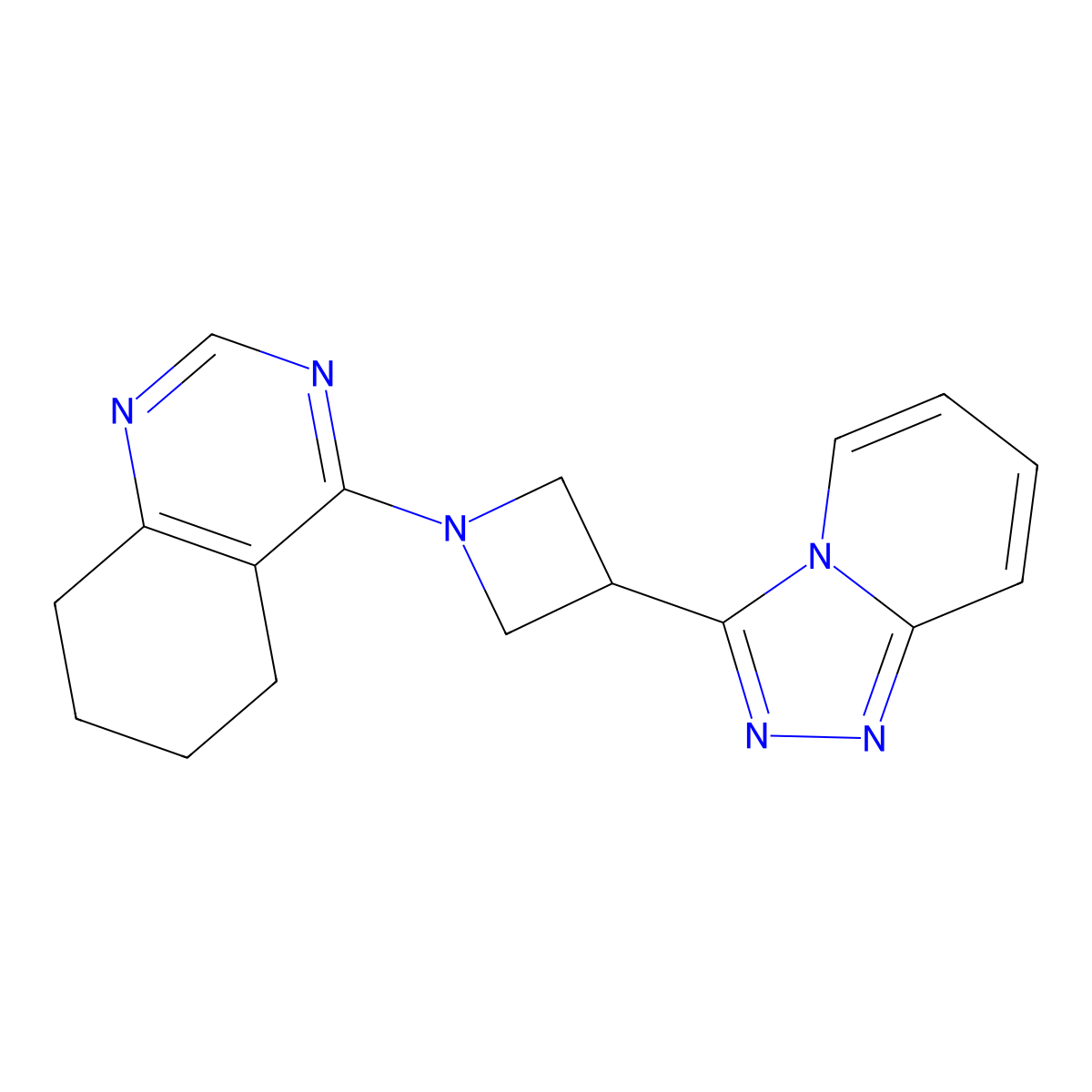 4-(3-{[1,2,4]Triazolo[4,3-a]pyridin-3-yl}azetidin-1-yl)-5,6,7,8-tetrahydroquinazoline molecular structure, CAS 2877631-51-9