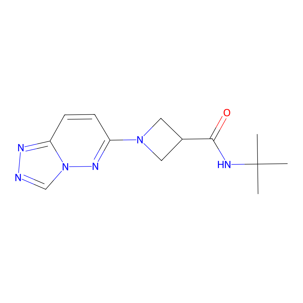 N-tert-butyl-1-{[1,2,4]triazolo[4,3-b]pyridazin-6-yl}azetidine-3-carboxamide molecular structure, CAS 2877631-58-6