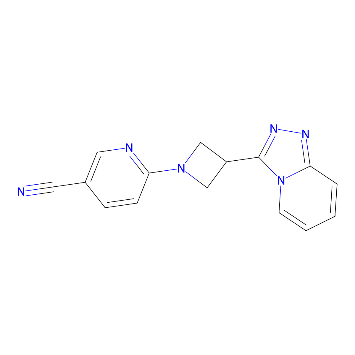 6-(3-{[1,2,4]Triazolo[4,3-a]pyridin-3-yl}azetidin-1-yl)pyridine-3-carbonitrile molecular structure, CAS 2877632-24-9