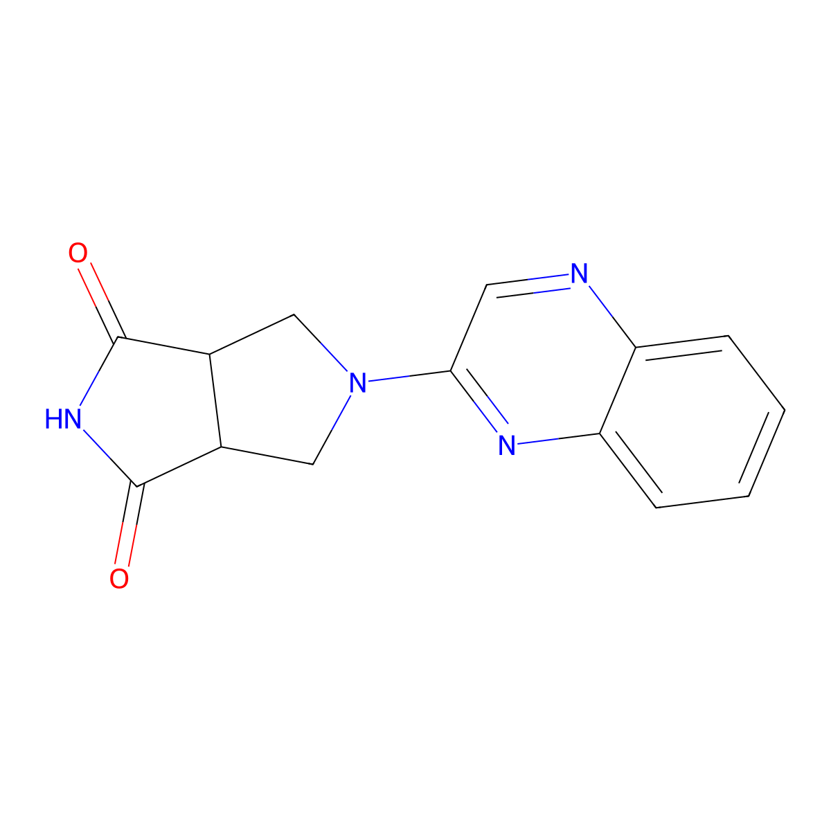 5-(Quinoxalin-2-yl)-octahydropyrrolo[3,4-c]pyrrole-1,3-dione molecular structure, CAS 2877632-87-4