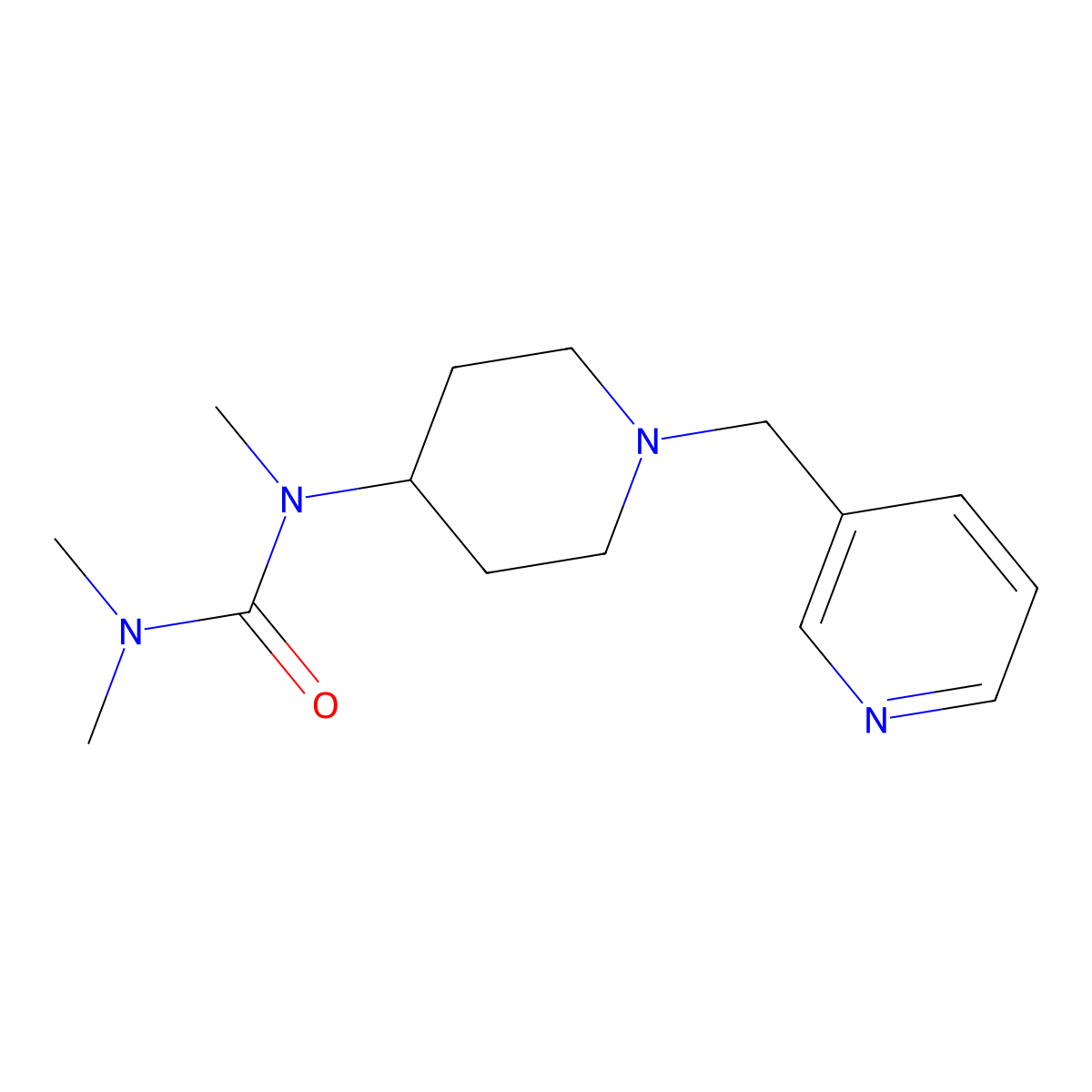 1,3,3-Trimethyl-1-{1-[(pyridin-3-yl)methyl]piperidin-4-yl}urea molecular structure, CAS 2877633-40-2