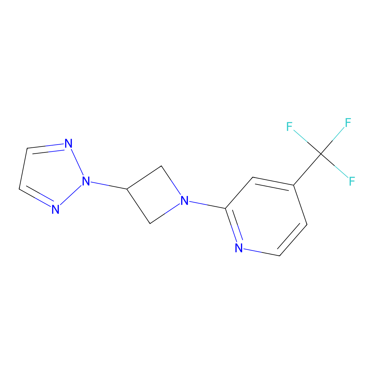 2-[3-(2H-1,2,3-triazol-2-yl)azetidin-1-yl]-4-(trifluoromethyl)pyridine molecular structure, CAS 2877633-52-6