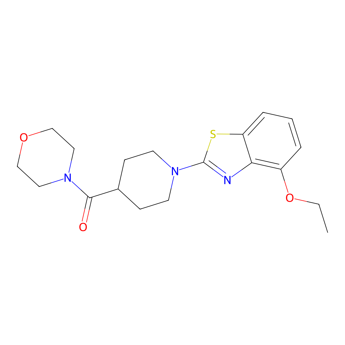 4-Ethoxy-2-[4-(morpholine-4-carbonyl)piperidin-1-yl]-1,3-benzothiazole molecular structure, CAS 2877633-65-1